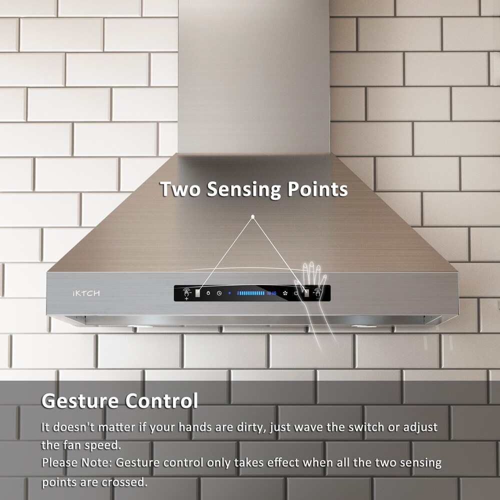 IKTCH 30 inch Vent Wall Mount Range Hood   900 CFM Efficient Smoke Removal Ultra Quiet Operation