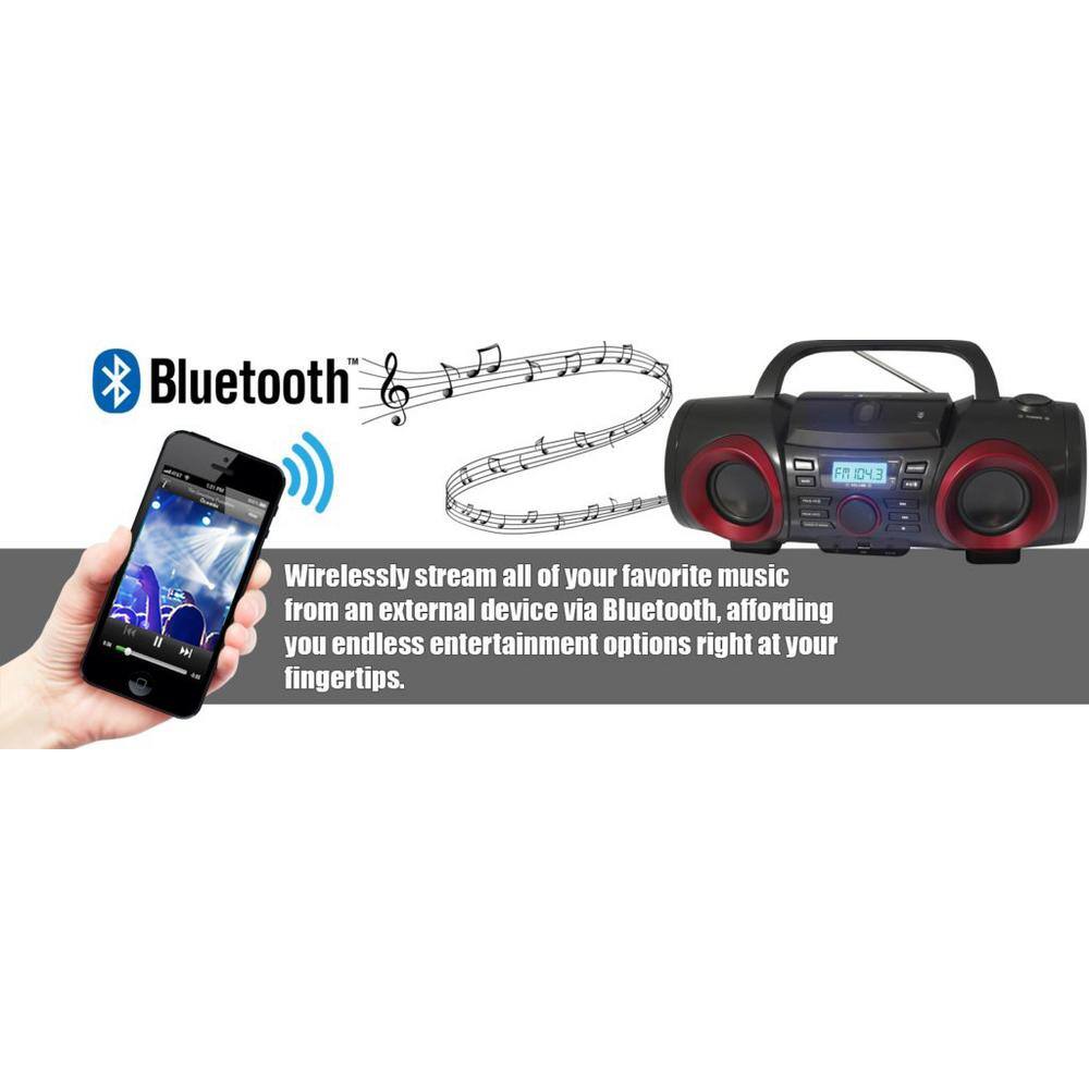 Naxa Bluetooth with MP3CD Classic Boom Box NPB-267