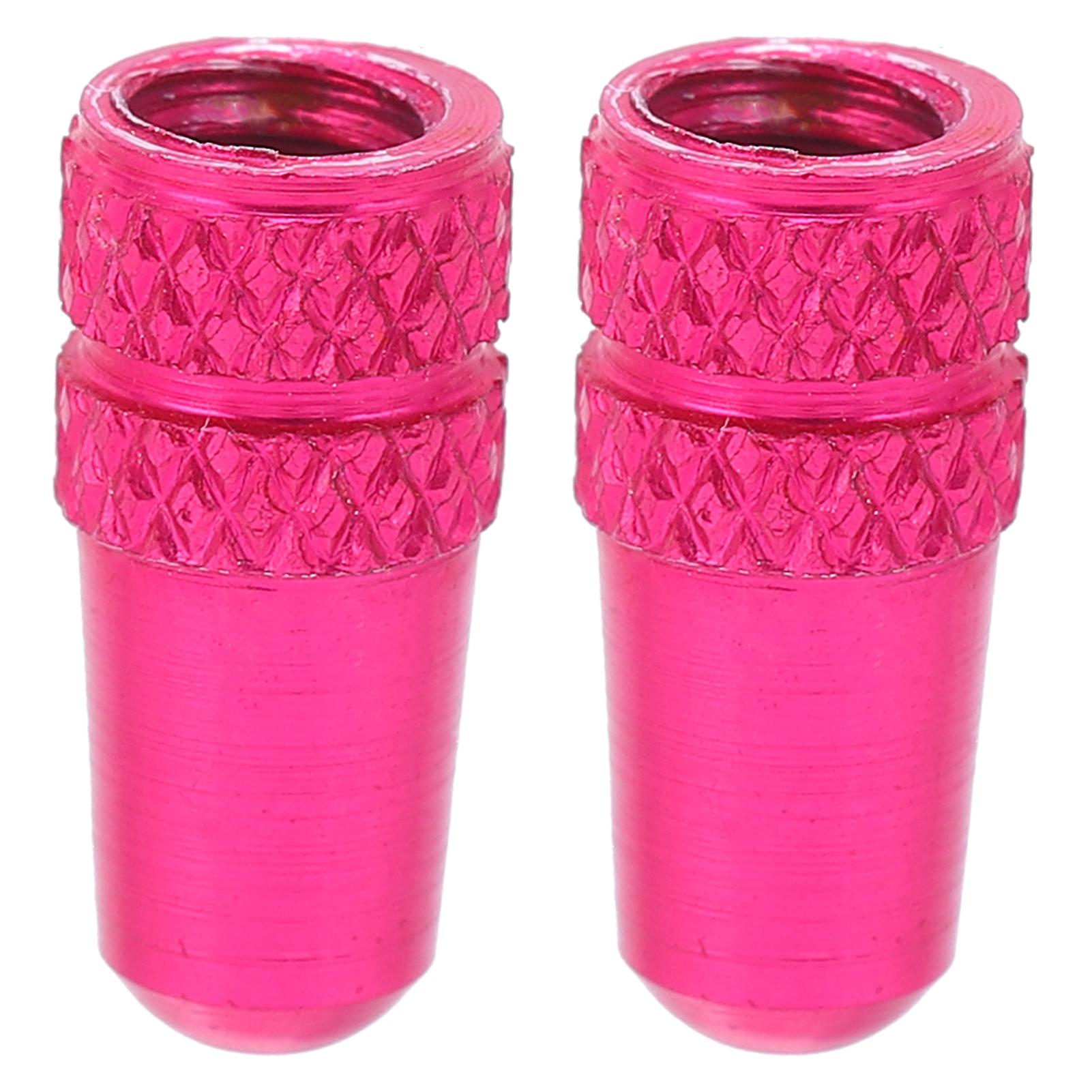 2pcs Presta Valve Caps Bicycle Valve Stem Cover Aluminum Alloy Bike Tire Valve Caps Dust Coversrose Red