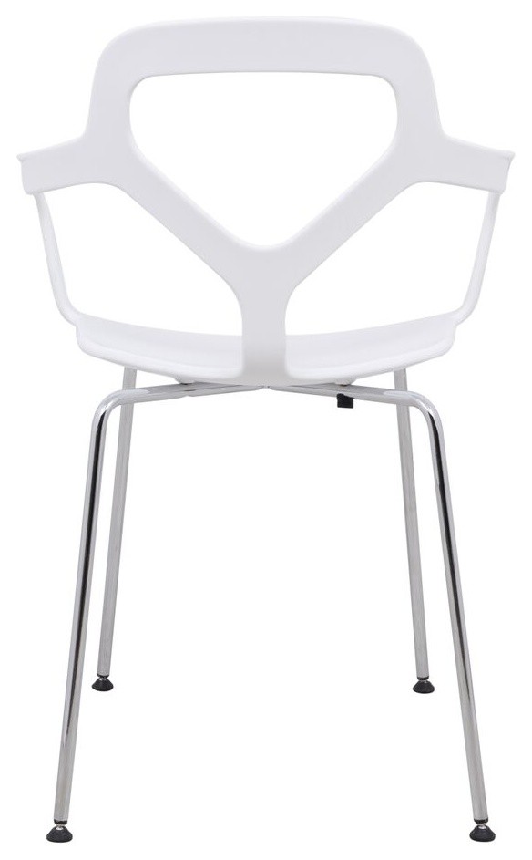 LeisureMod Modern Carney Armchair With Chrome Leg   Contemporary   Dining Chairs   by LeisureMod  Houzz