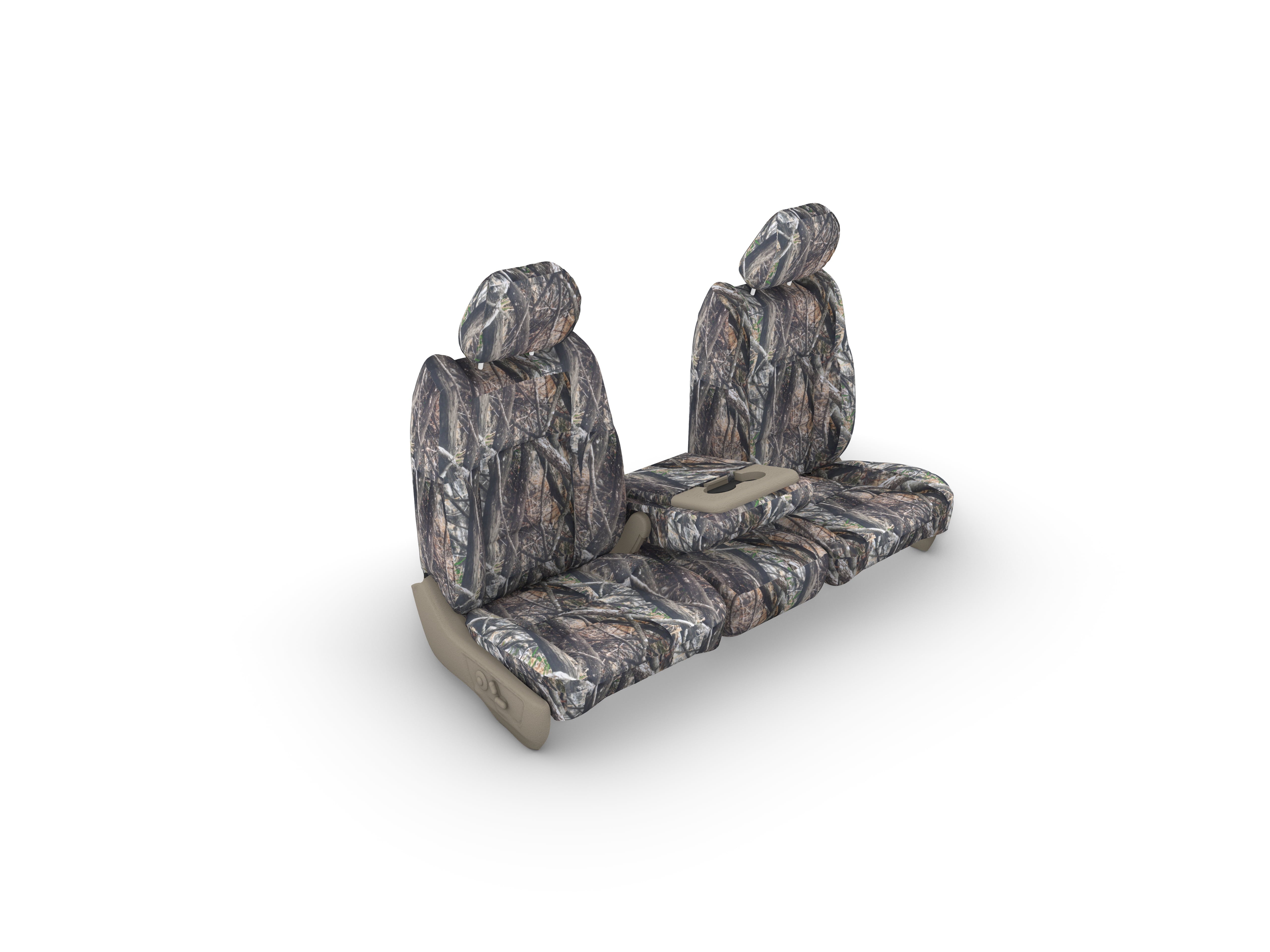 FD86 2019-2022 F150-F550 Front and Rear Seat Cover Set in XD3C Camouflage Endura