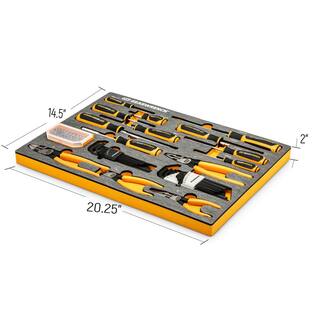 GEARWRENCH 120 XP 14 in. 38 in. 12 in. Plier and Mechanics Tool Set in EVA Foam Trays (192-Piece) 82998983071CB