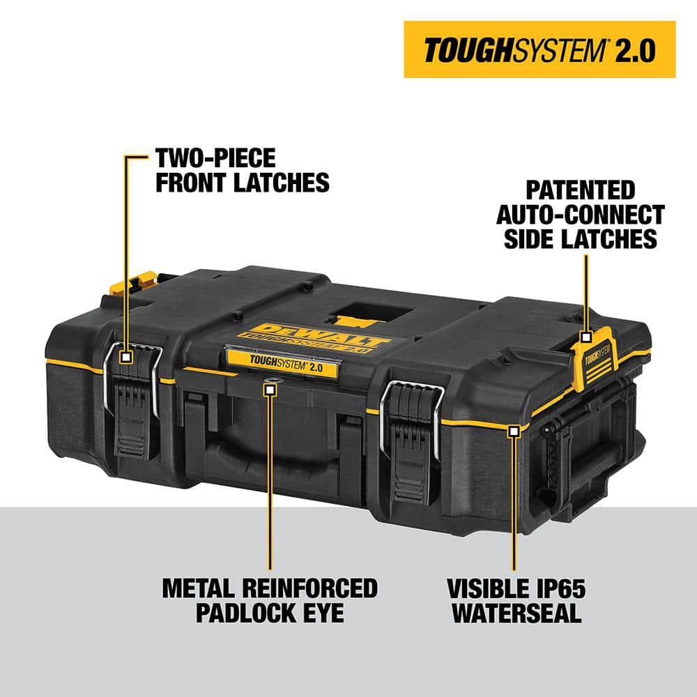 DEWALT TOUGHSYSTEM 2.0 Small Tool Box, TOUGHSYSTEM 2.0 22 in. Large Tool Box and TOUGHSYSTEM 2.0 24 in. Mobile Tool Box DWST08165W00450