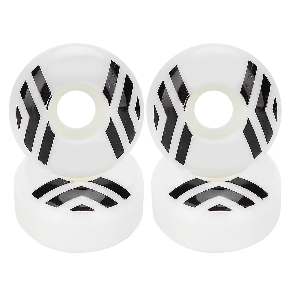 4pcs High Elastic Pu Children Skateboard Wheel Wear Resistant Antiskid Flexible Steeringwhite