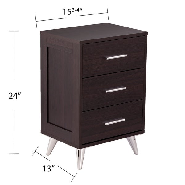 SEI Furniture Narva Mid-century Modern Storage Nightstand - - 25446841