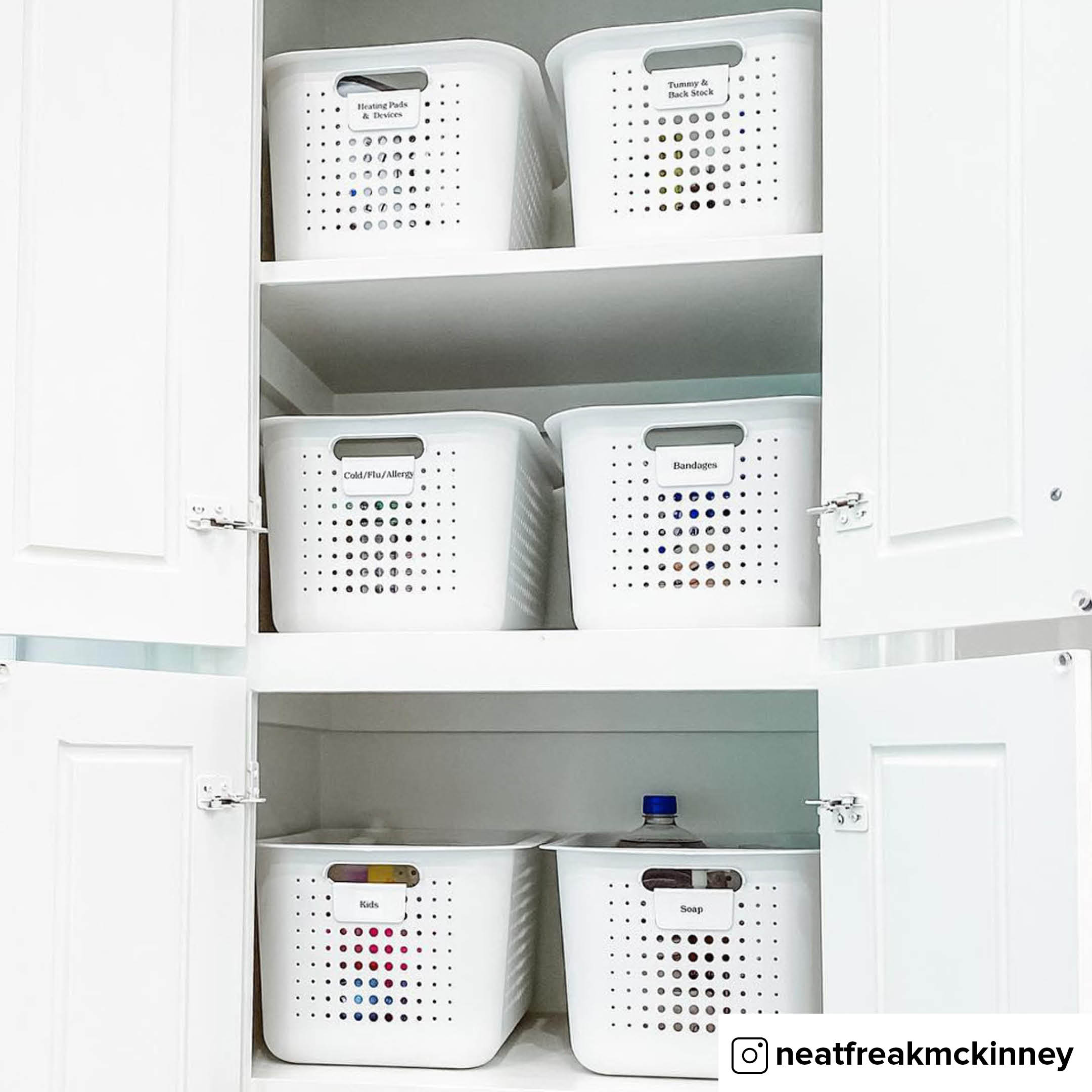 White Nordic Storage Baskets with Handles