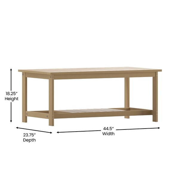 Indoor/Outdoor Poly Resin 2Tier Adirondack Coffee Table