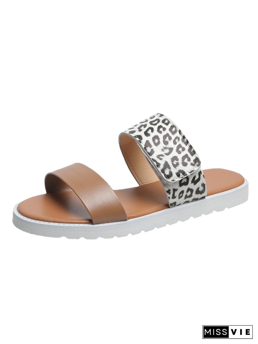 Leopard Print Snake Print Zebra Print Cow Print Strap Casual Slippers