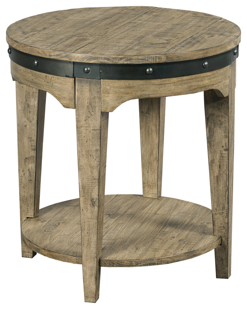 Kincaid Plank Road Artisans Round End Table   Farmhouse   Side Tables And End Tables   by Emma Mason  Houzz