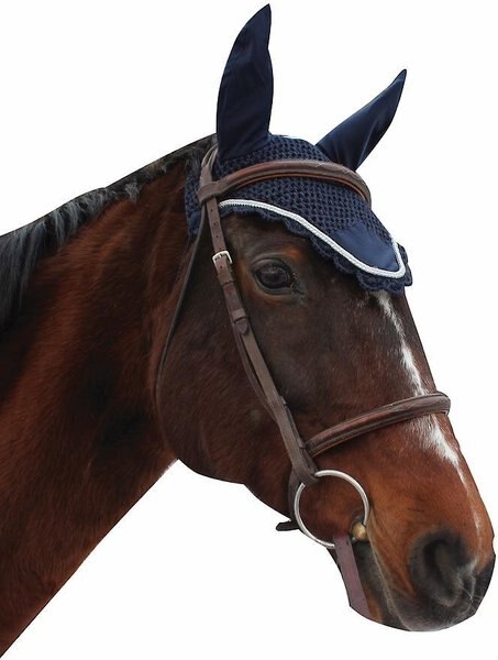 Equine Couture Horse Fly Bonnet With Silver Rope