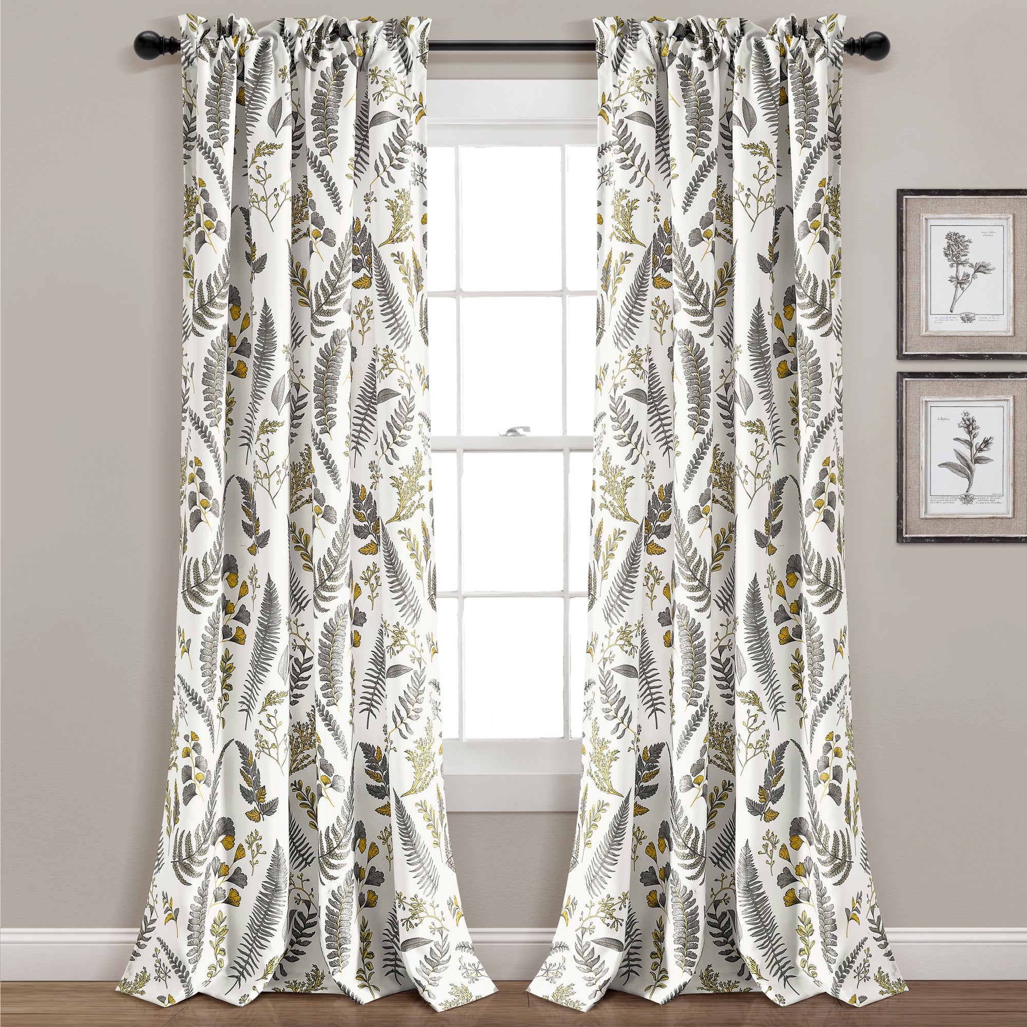 Devonia All Over Light Filtering Window Curtain Panel Set