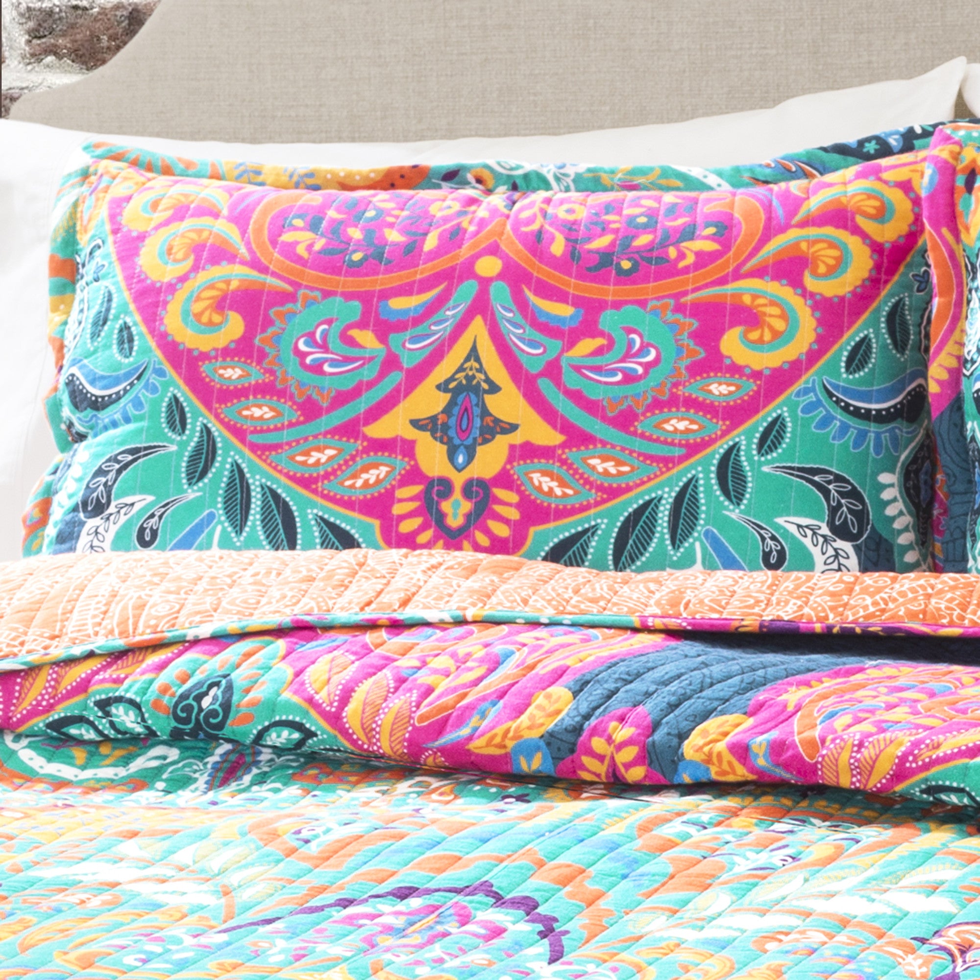 Boho Chic Quilt 3 Piece Set