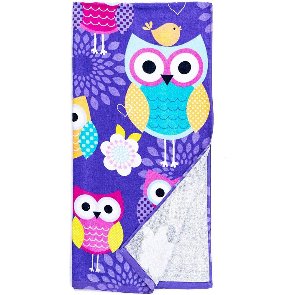 Owls Super Soft Plush Cotton Beach Towel