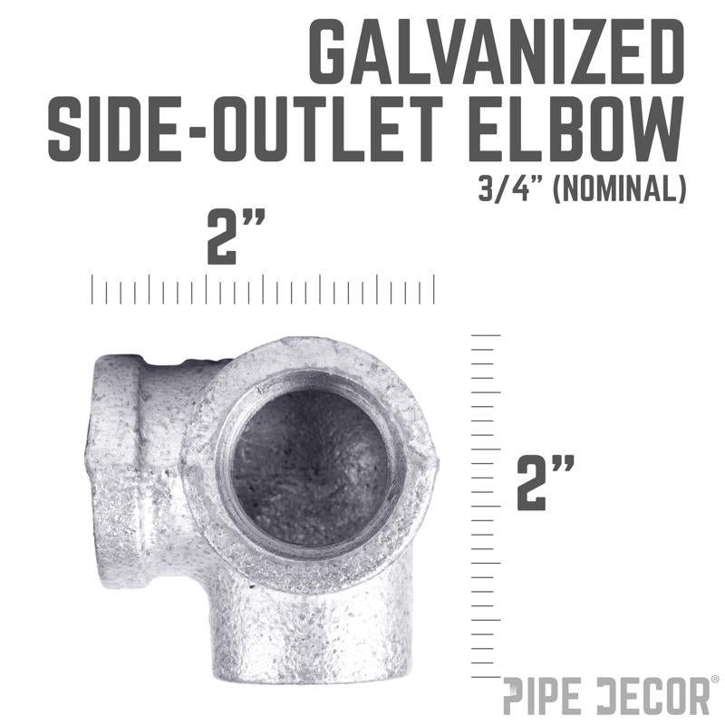 ELBOW SIDE OUT GALV 3/4