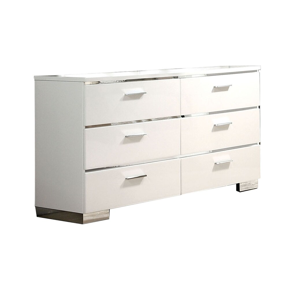 Wooden Dresser in White Finish