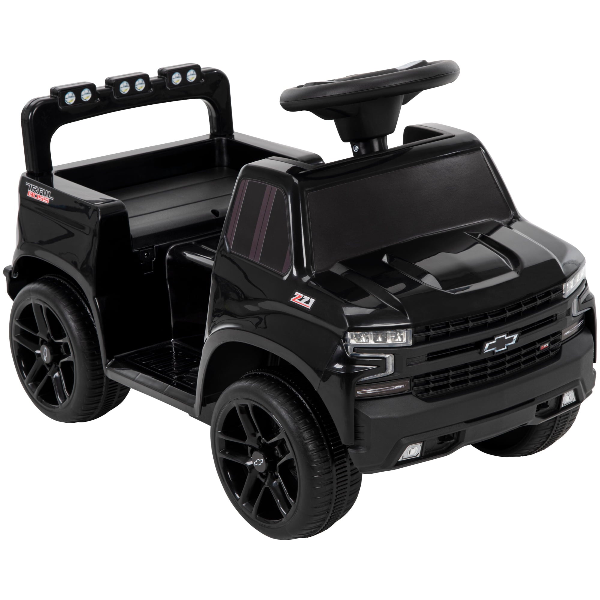 Huffy 6V Chevy Silverado Truck Ride-on Toy Quad for Kids, Black