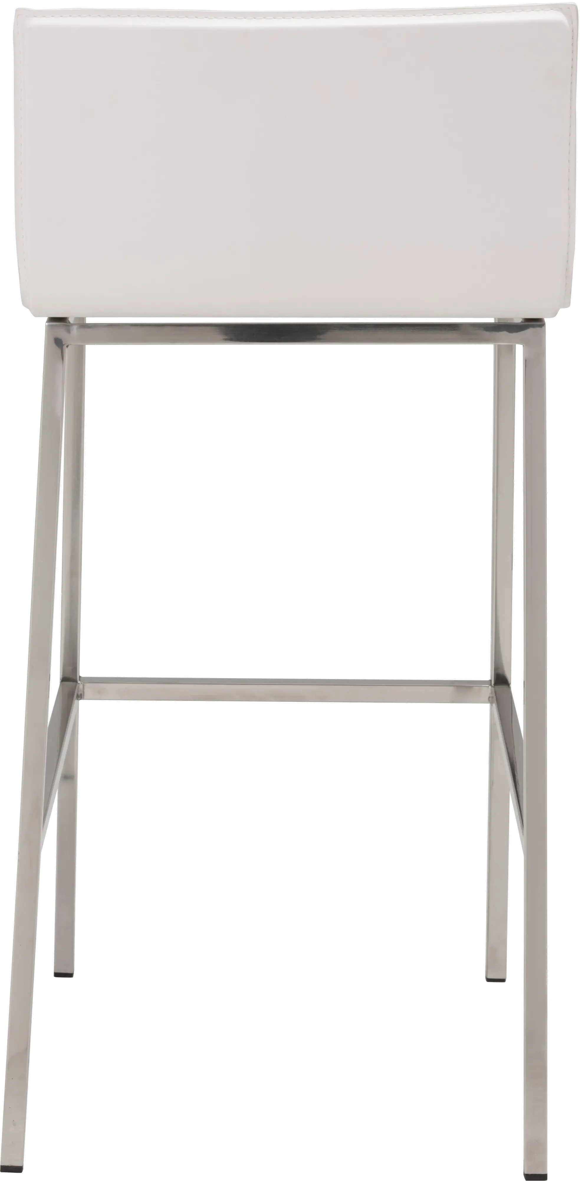 Marina White Leatherette Bar Stools (Set of 2)