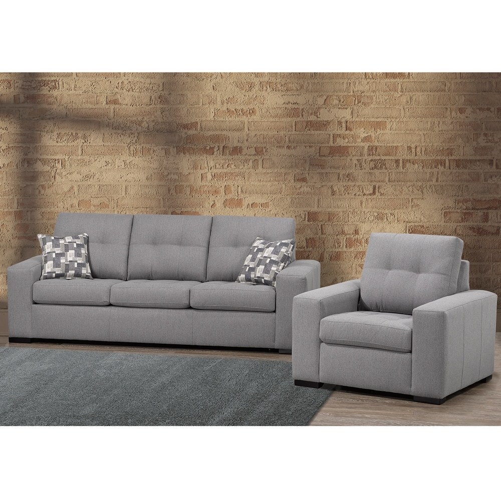 Madeira Fabric Upholstered Sofa and Chair Set