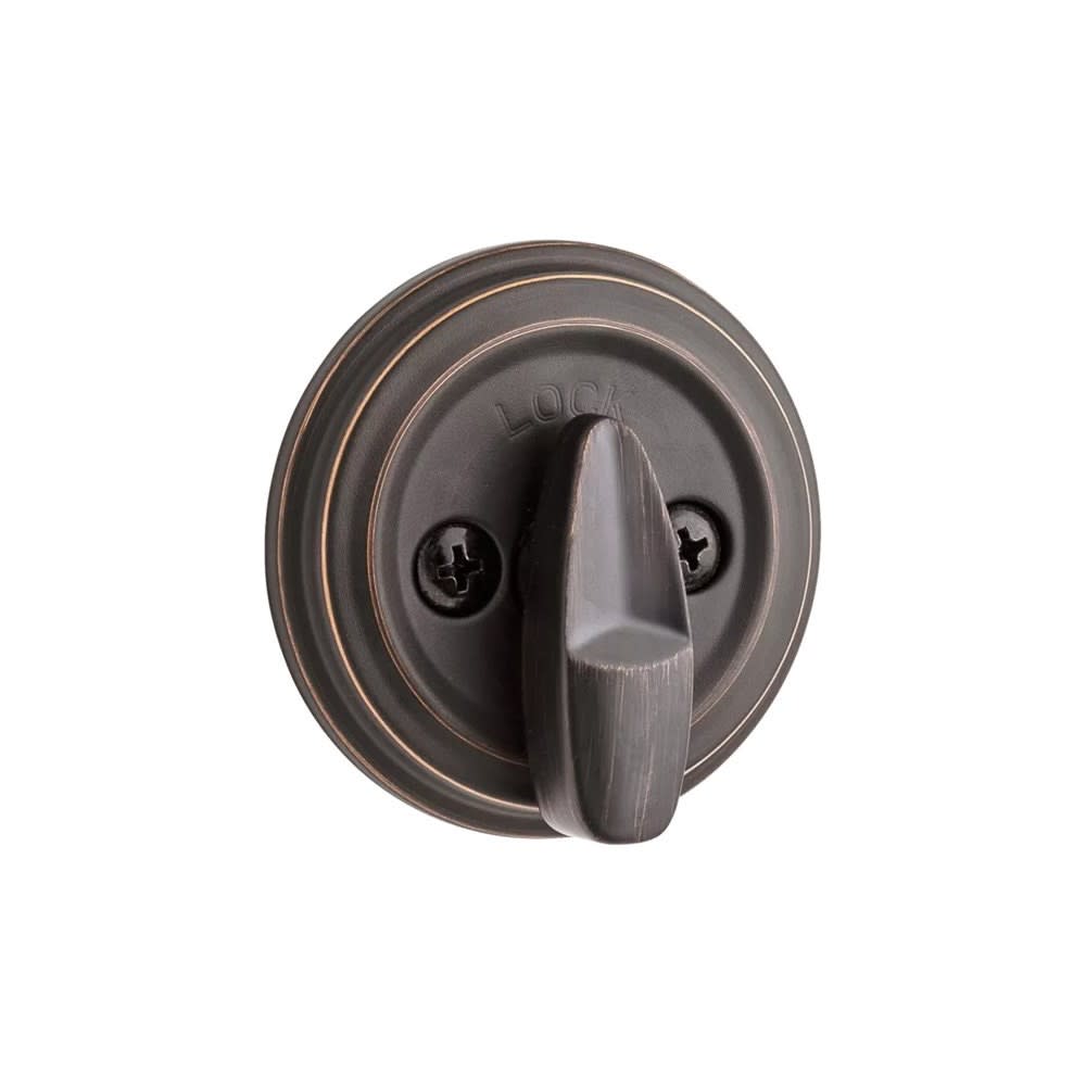 Venetian Bronze Keyed One Side Single Cylinder Deadbolt ;