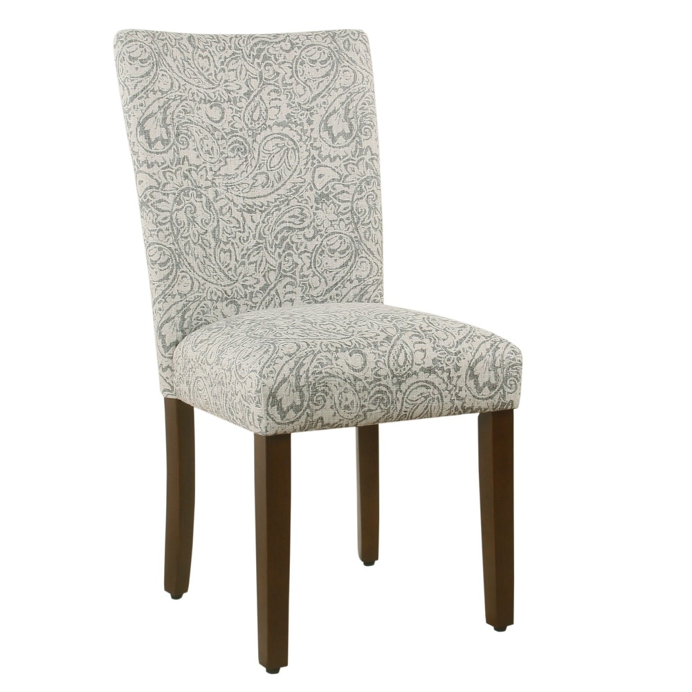 HomePop Parsons Dining Chair   Gray Floral (set of 2)