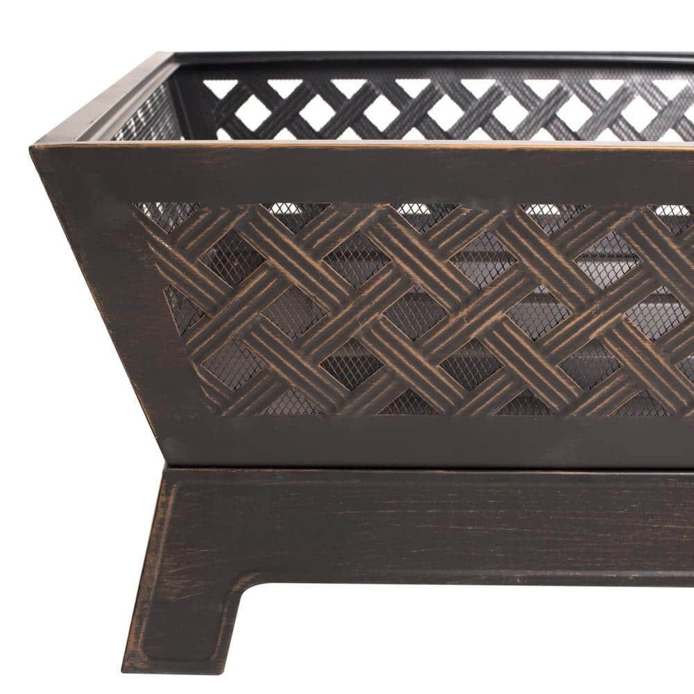 Hampton Bay Tipton 34 in Steel Deep Bowl Fire Pit in Oil Rubbed Bronze