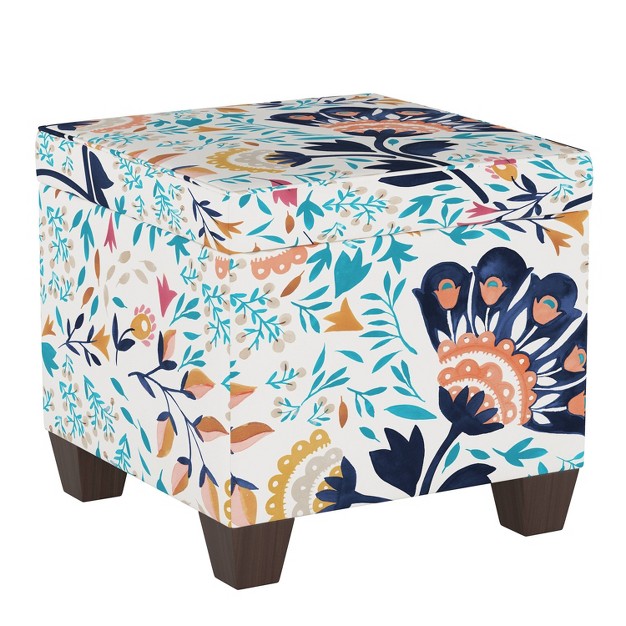 Skyline Furniture Fairland Storage Ottoman Kaya Floral