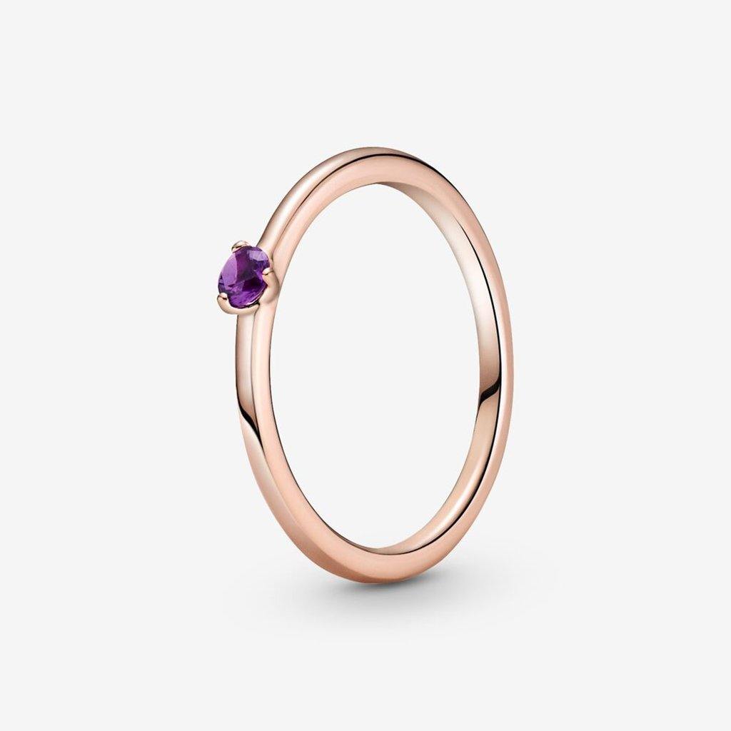 PANDORA  Purple Solitaire Ring