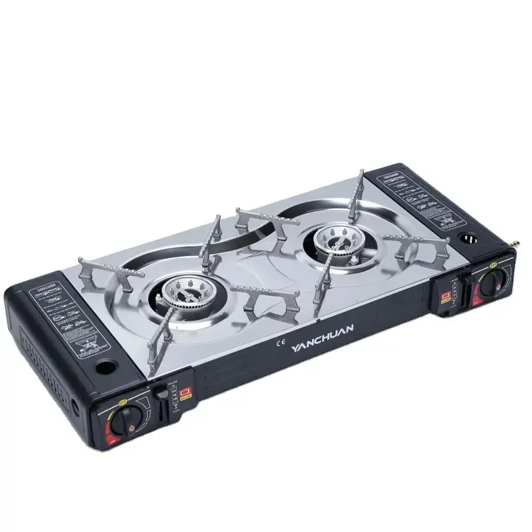 Hot Selling Low Price Portable Double Burner Butane Gas Stove Camping Mini Gas Stove