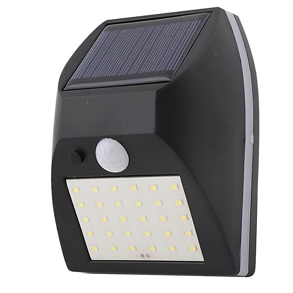 1pc Solar-power Wall-mounted Body Induction Lamp Garden Lamp Outdoor Light Waterproof Lamp (black)