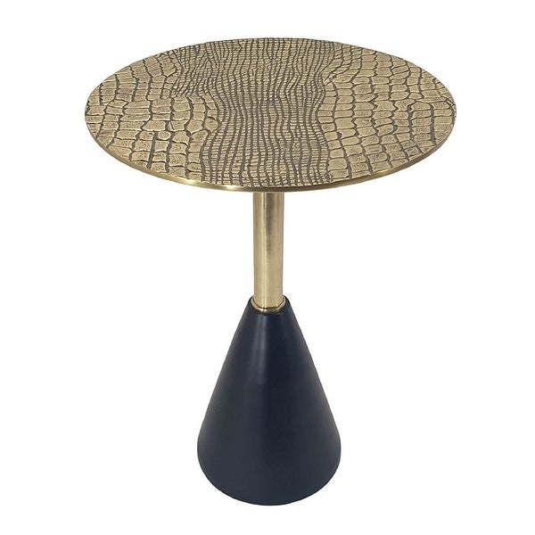 AandB Home Aluminum Accent Table - Gold/Black