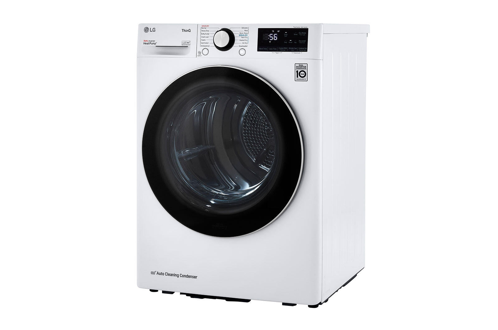 Lg DLHC1455W 4.2 Cu.Ft. Smart Wi-Fi Enabled Compact Front Load Dryer With Dual Inverter Heatpump™ Technology