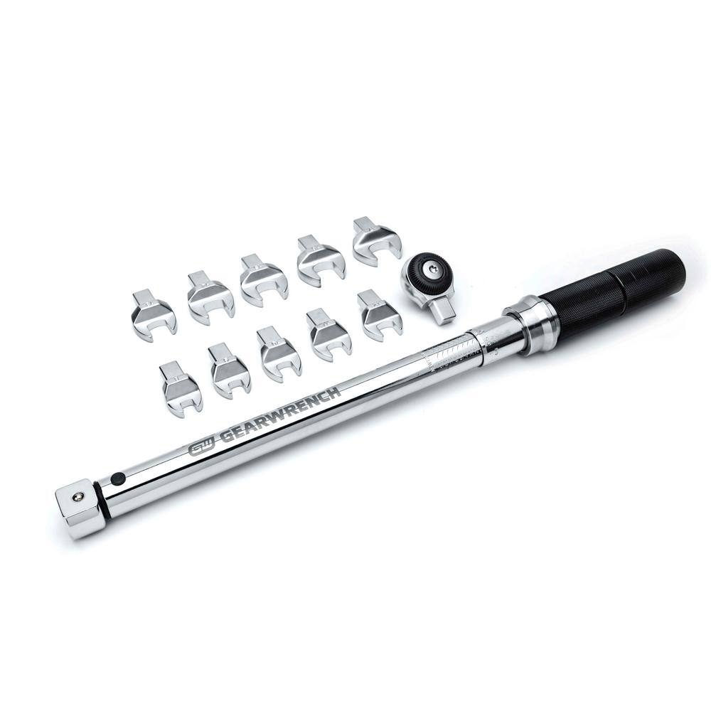 GEARWRENCH 38 in. Drive Metric Open End Interchangeable Torque Wrench Set (12-Pieces) 89453