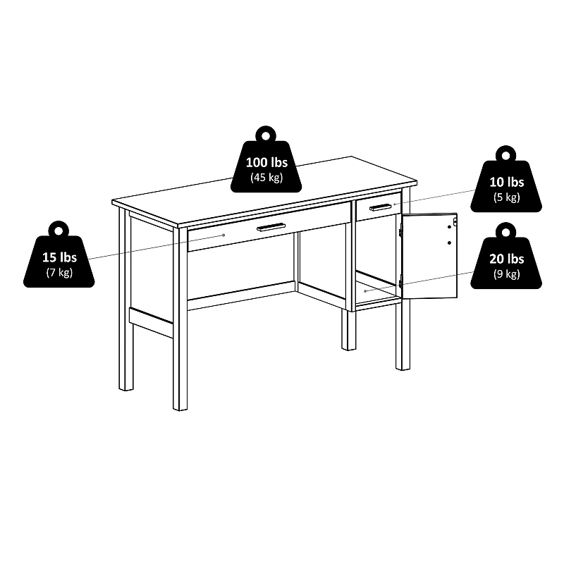 Winsome Emmett Desk and Bench 2-piece Set