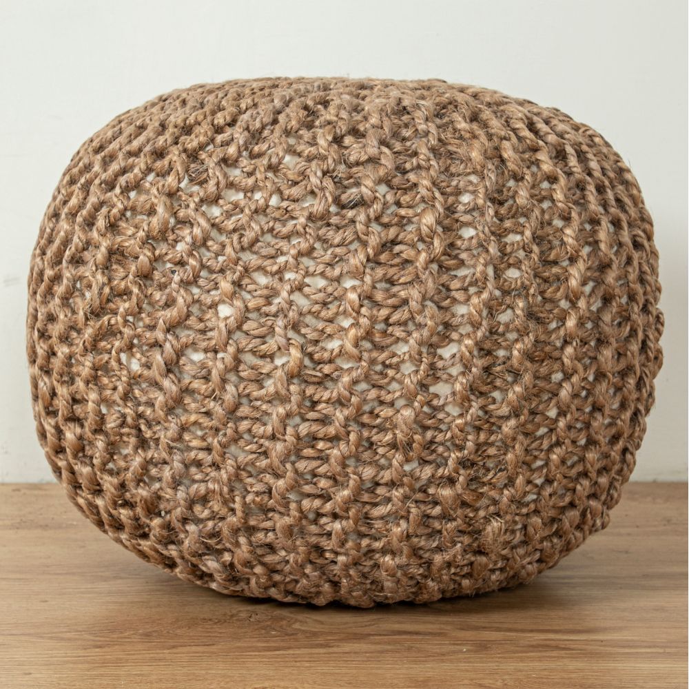 Handmade Jute Pouf Pouf Morocco Jute Dori