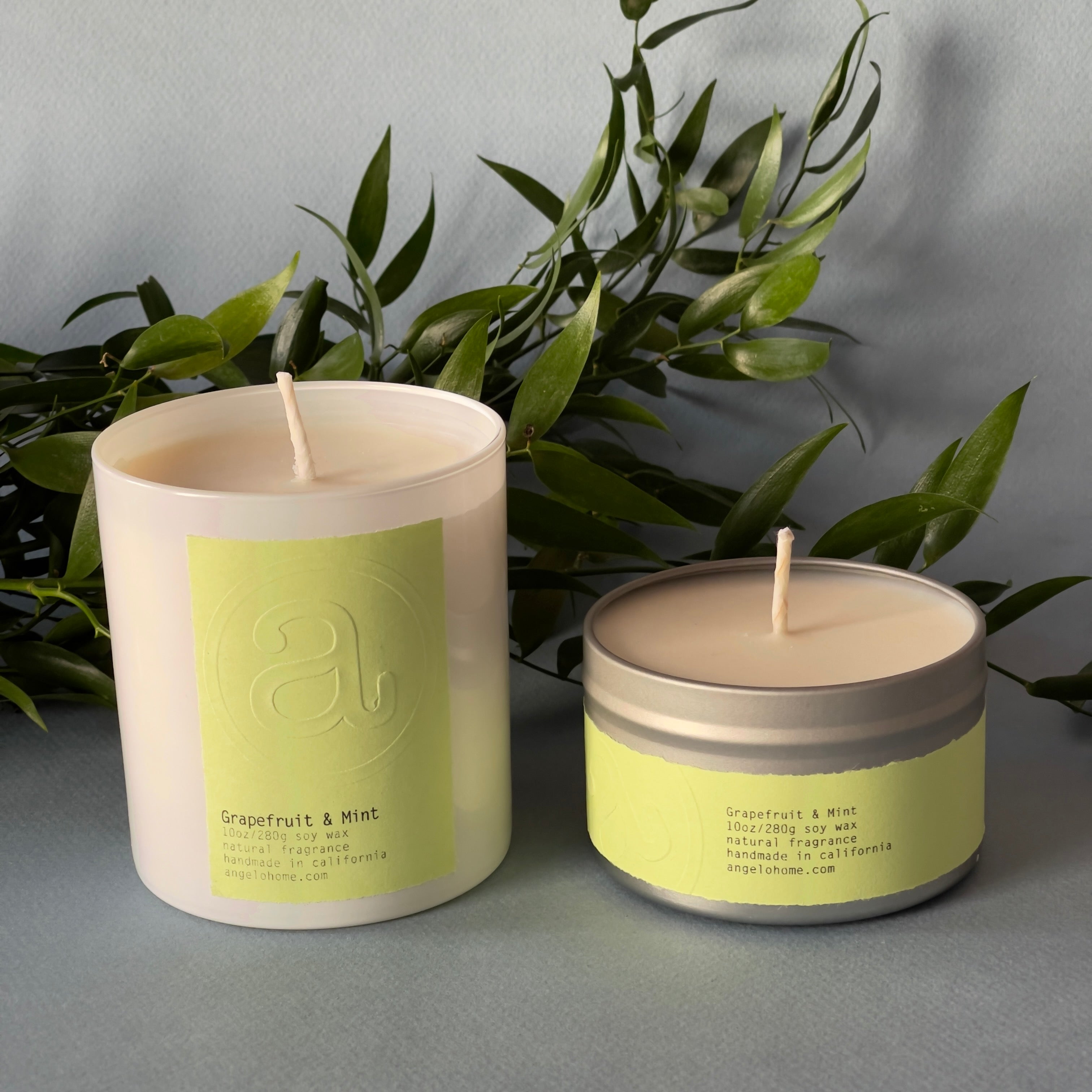 angelo:HOME Grapefruit & Mint Scented Candle