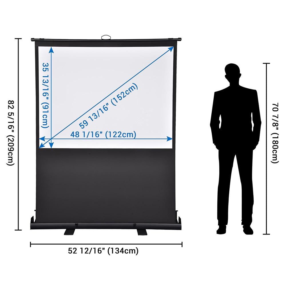 InstaHibit Floor-Standing Pop Up Projector Screen 60