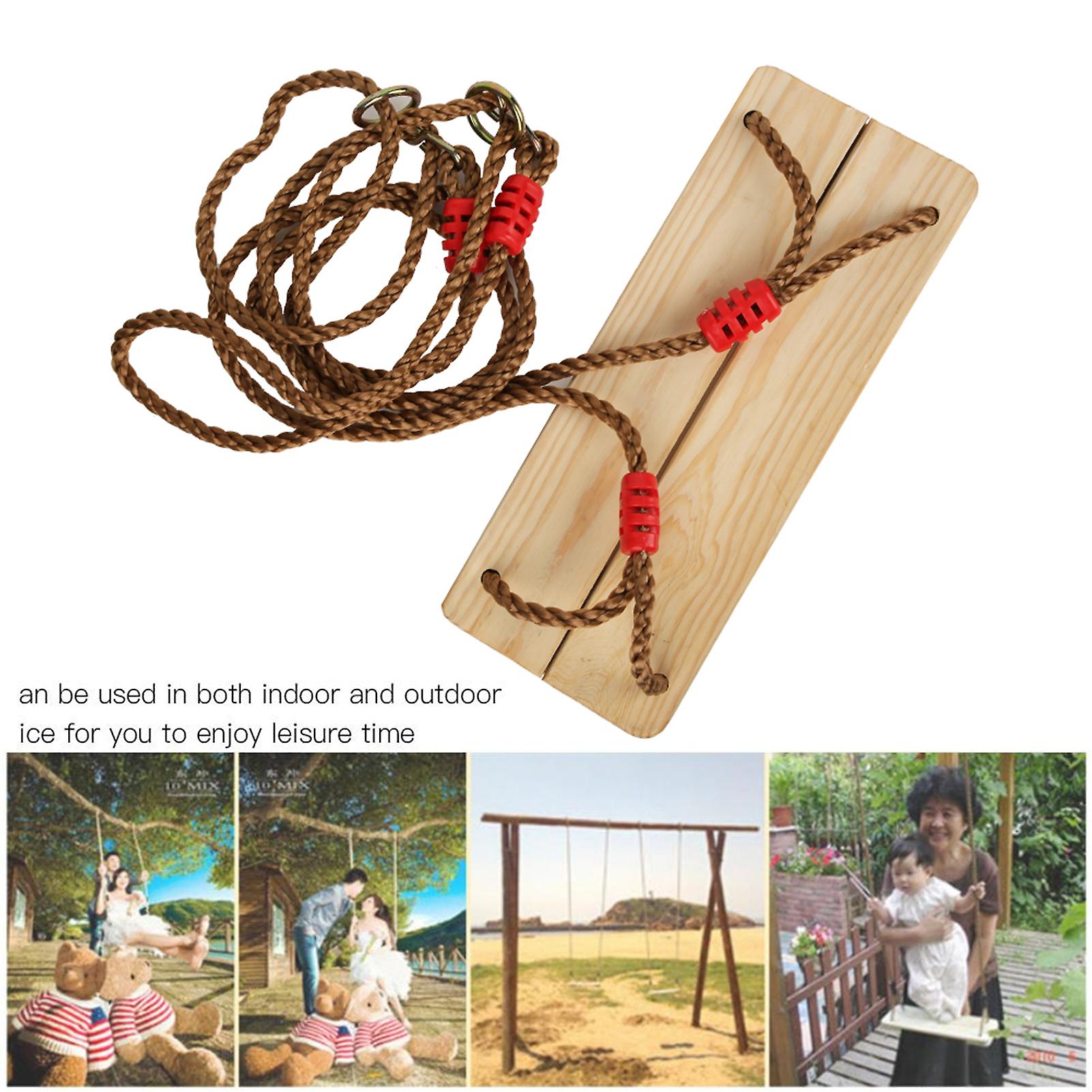 Adult/children Wooden Swing Hanging Seat Amusement Equipment Accessory For Indoor/outdoor