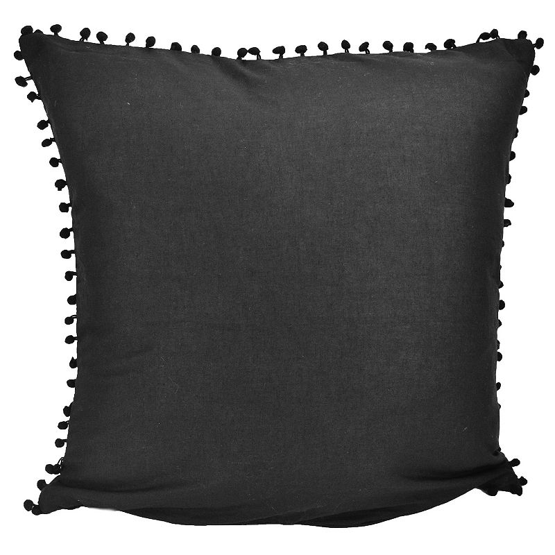 Donna Sharp Black Pom Pillow