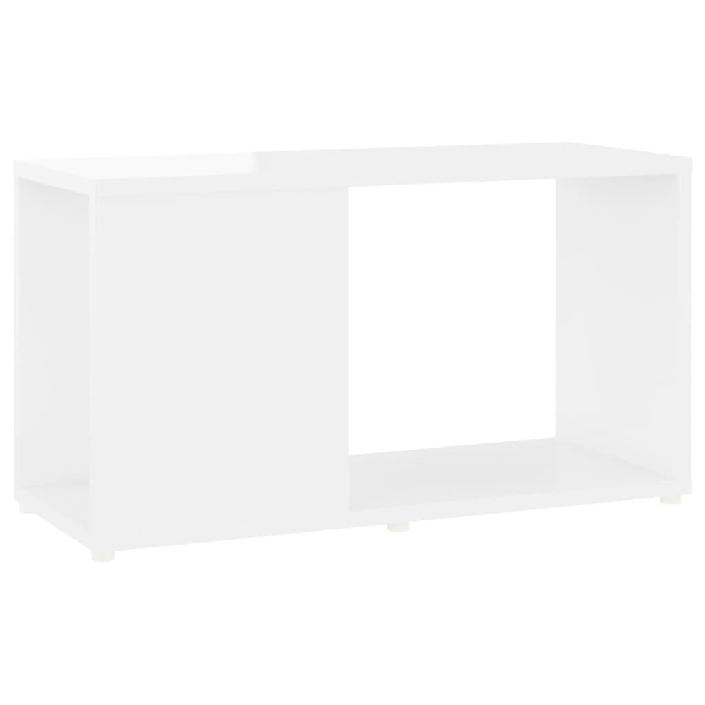 Tv Cabinet High Gloss White 60x24x32cm Engineered Wood