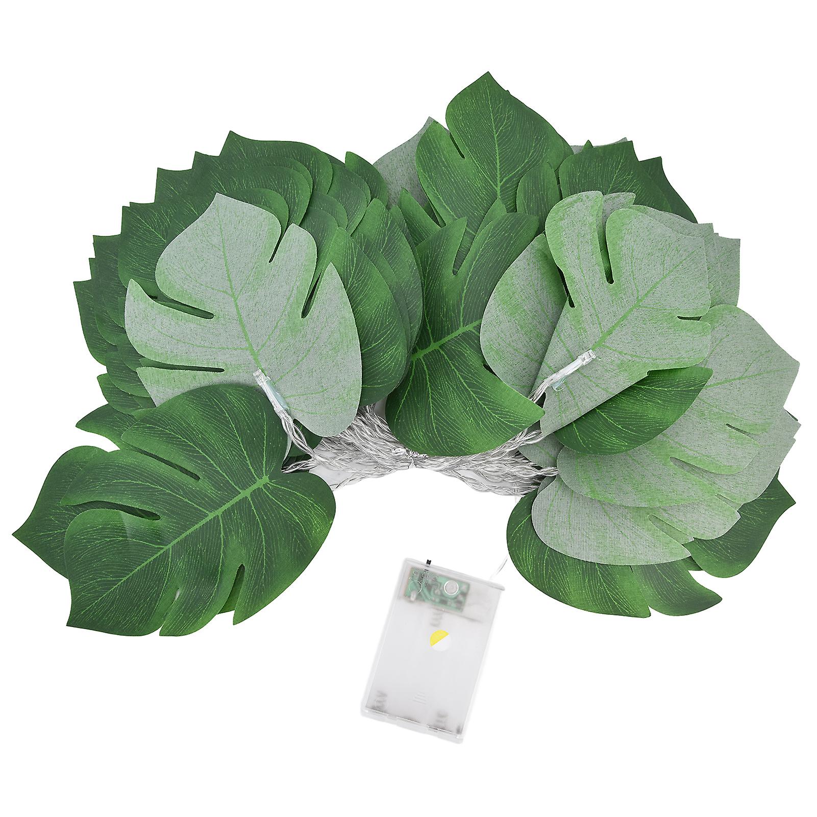 6m Simulation Leaf Lamp String Steady On Blinking Dual Model Artificial Plant Led Light String