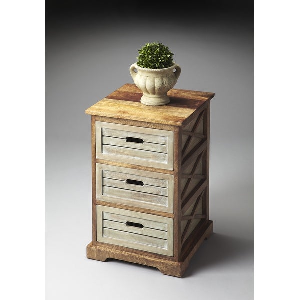 Handmade Butler Modern Expressions 3-Drawer Side Table (India)