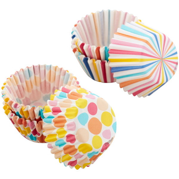 Wilton 415 0 0499 Colorful Polka Dot and Stripes M...