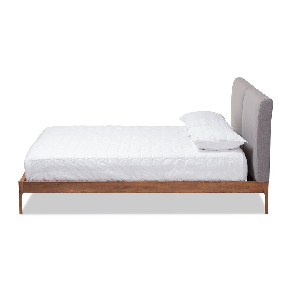 Mid Century Platform Bed by Baxton Studio