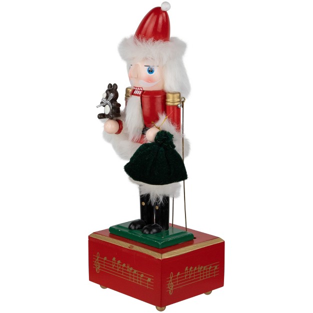 Red Animated And Musical Christmas Nutcracker With Bear