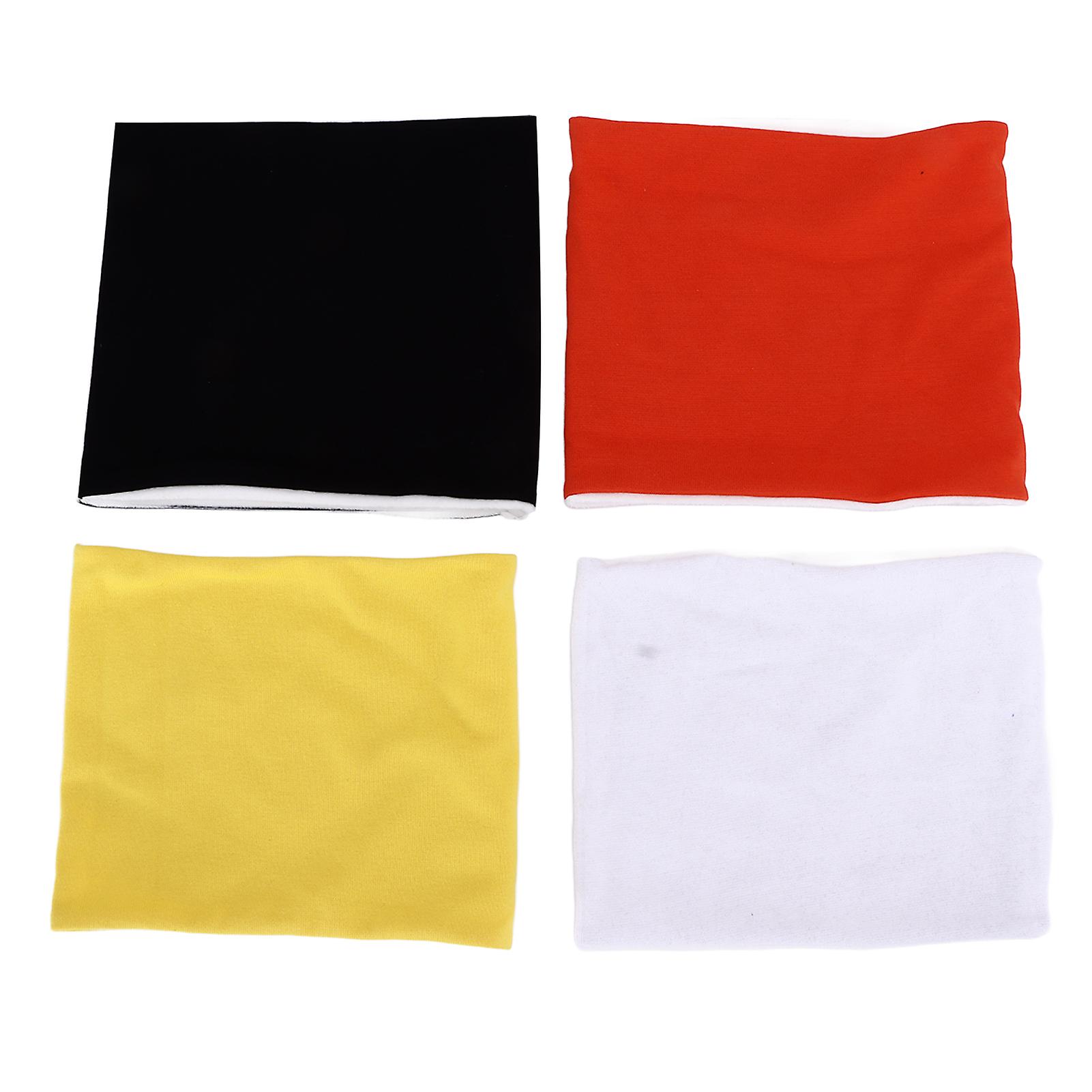 4pcs Winter Neck Gaiter Orange White Yellow Black Colors Fleece Cotton Neck Scarves For Children School Sports Skiing