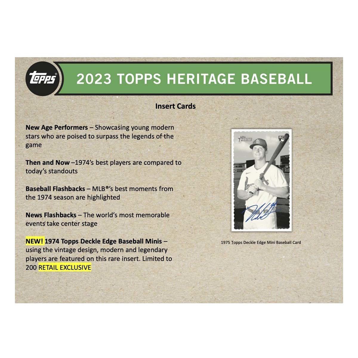 2023 Topps Heritage Baseball Trading Cards Blaster Box