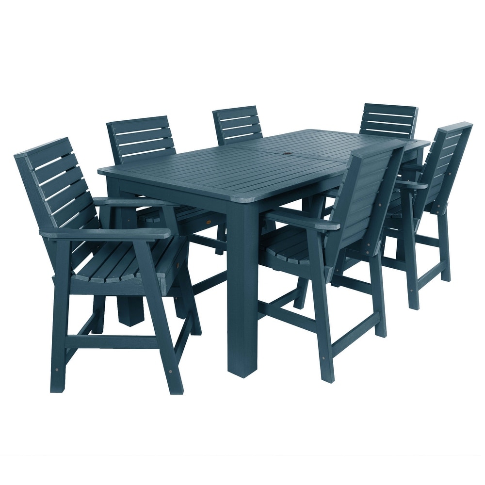 Weatherly 7 piece Outdoor Dining Set   42\