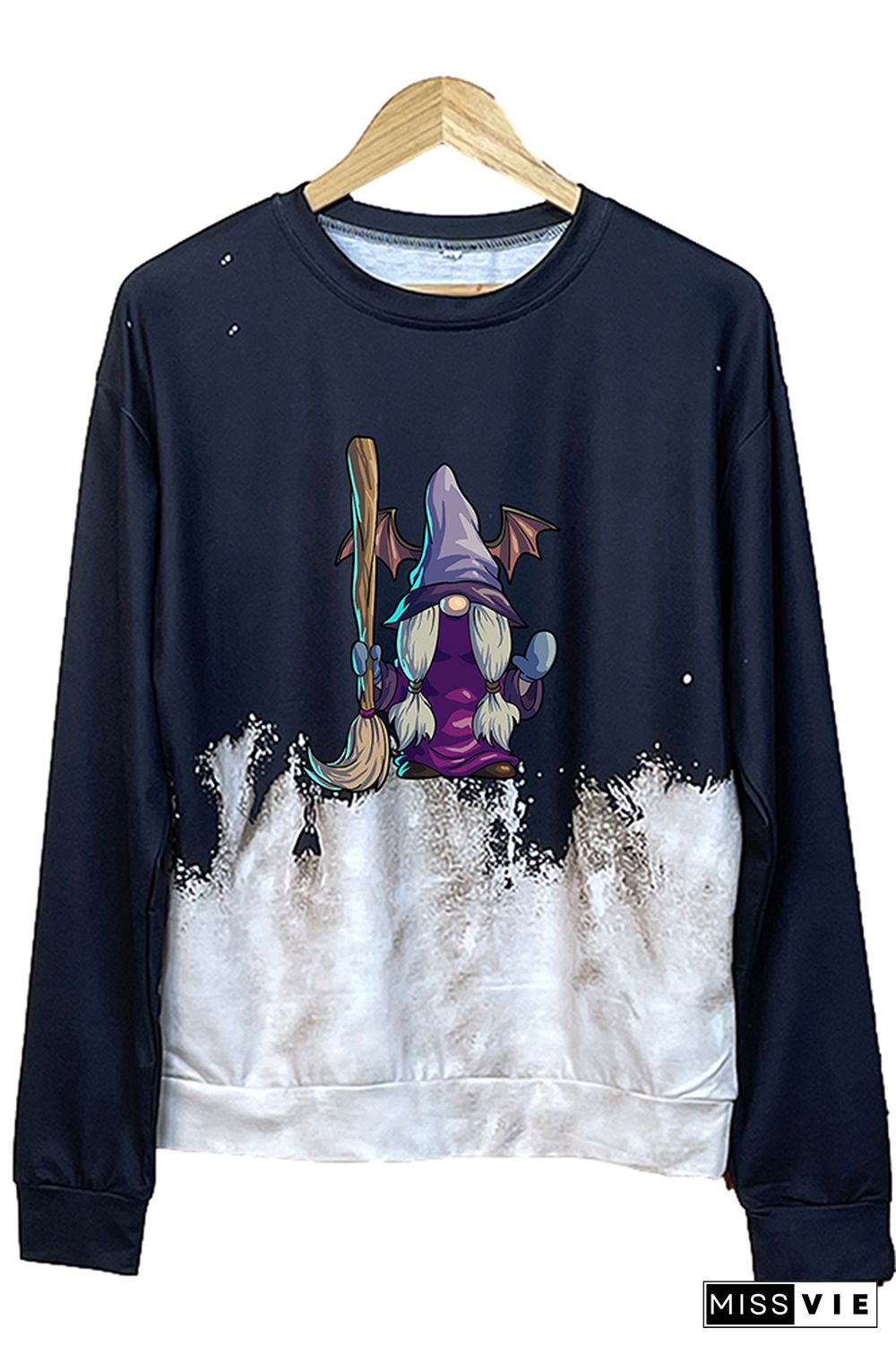 Halloween Gnomes With Bat Wings Three Nordic Gnomes Sweatshirt Women Wholesale