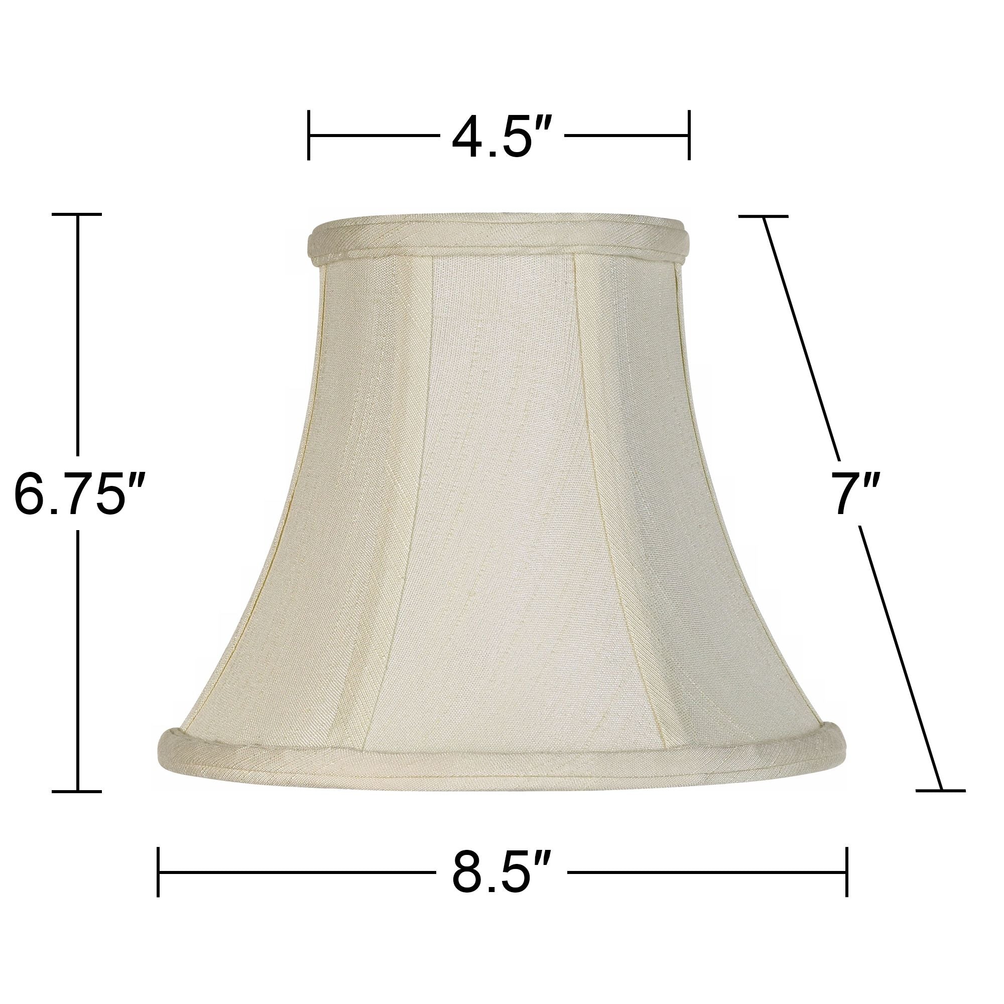 Imperial Shade Set of 2 Bell Lamp Shades Cream Medium 4.5