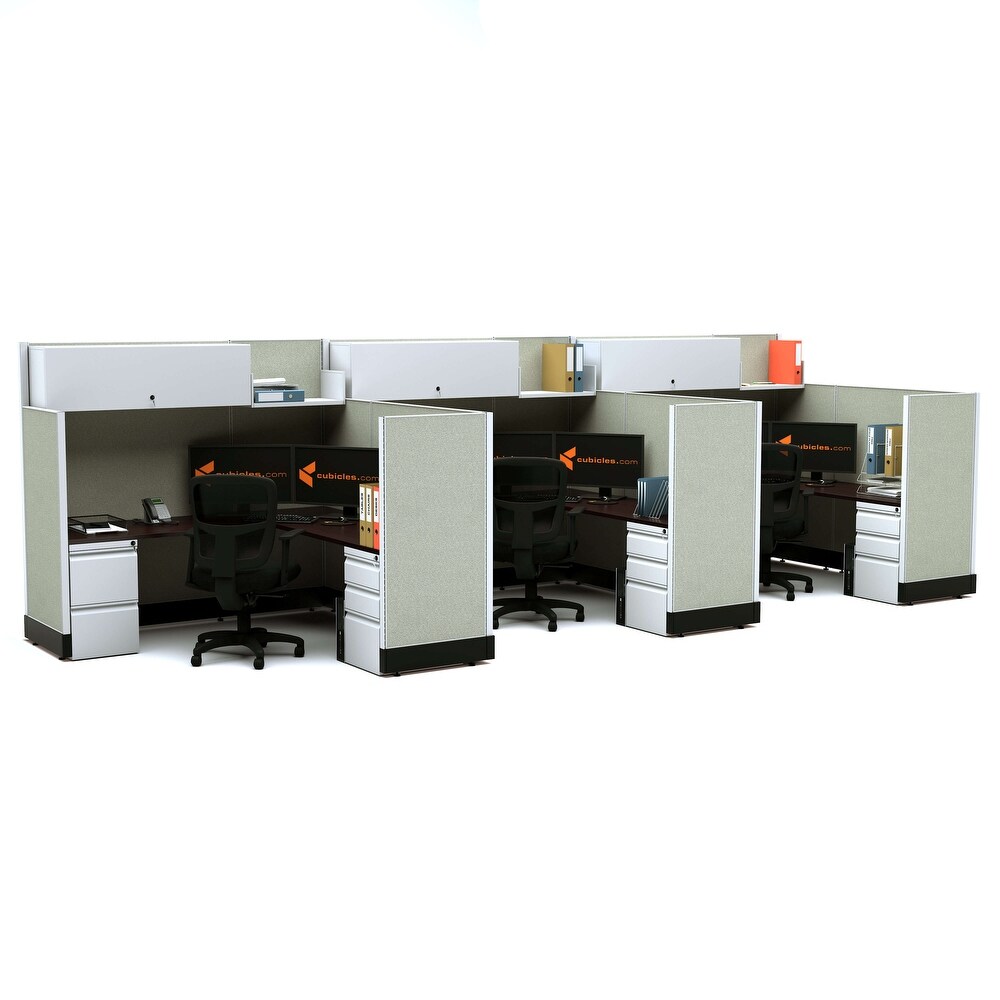 Modern Office Furniture 53 67H 3pack Inline Powered Cubicles